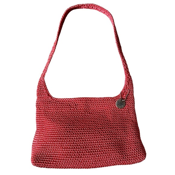 The Sak Handbags - THE SAK Atlas Hobo coral woven crocheted shoulder bag